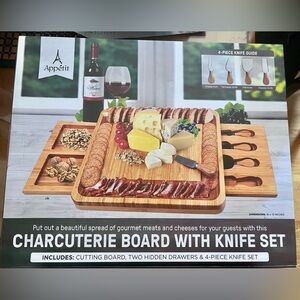 Appétit Charcuterie Board with Knife Set